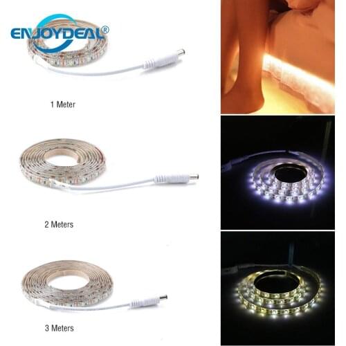 New PIR Motion sensor LED strip light 2835 SMD 1m 2m 3m LED lamp Closet lamp Wardrobe Cabinet Stairs Gate LED Strip Color Bulb