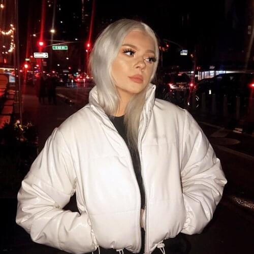 Tie Dye Streetwear Warm Bubble Coat Women Winter Cotton Parka Bread Jacket For Girls Casual Hooded Overcoat Fashion 2020