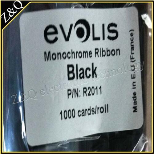 Original Evolis R2011 black ribbon for the pebble4,quantum,dualys 3 card printers