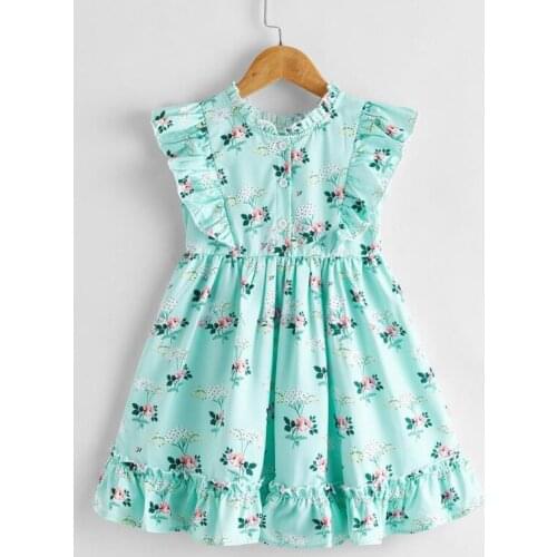 Girls Princess Dress 2021 New Fashion Baby Girl Summer Sleeveless Costumes Kids Ruffles Sweet Clothes Fancy Dresses Suits 1-5Y