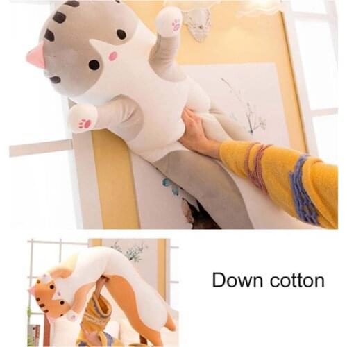 Hot Newest Kitten Pillow Cute Plush Cat Doll Soft Stuffed Children Knee Pillows Sleep Long Plush Toys Gift For Kids Girlfriend