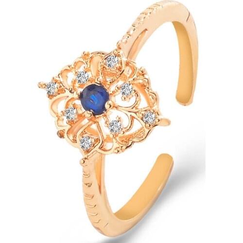 POTCET Korea 2021 Fashion Trend Womens Hollow Carved Open Adjustment Engagement Ring Geometric Retro 2021 Jewelry Free Shipping