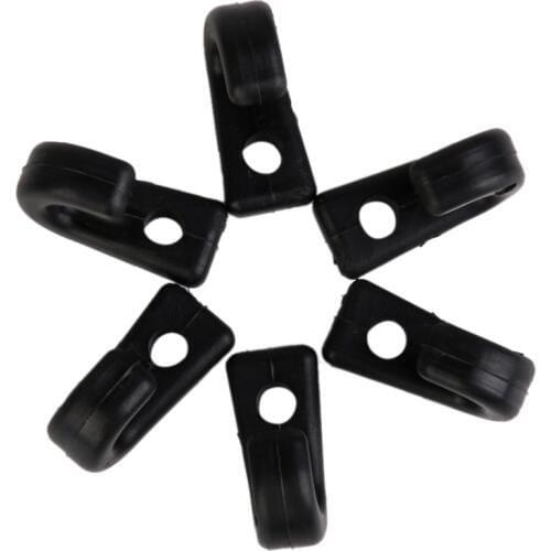 Durable 6Pcs Nylon Single Hole Lashing Hook for Kayak Canoe Paddle Board Bungee Hook Rigging Outfitting Replacement Accessory