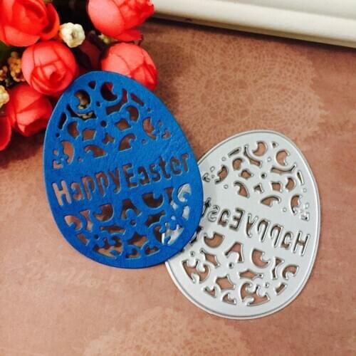 Happy Easter Egg Metal Cutting Dies Stencil DIY Scrapbooking Album Stamp Paper Card Embossing Crafts Decor