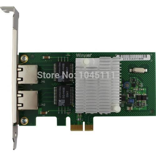 Winyao WY580T PCI-e X1 2x RJ45 Gigabit Ethernet Network Adapter NIC For Desktop Computer intel82580 I340T2 VLAN Diskless ROS