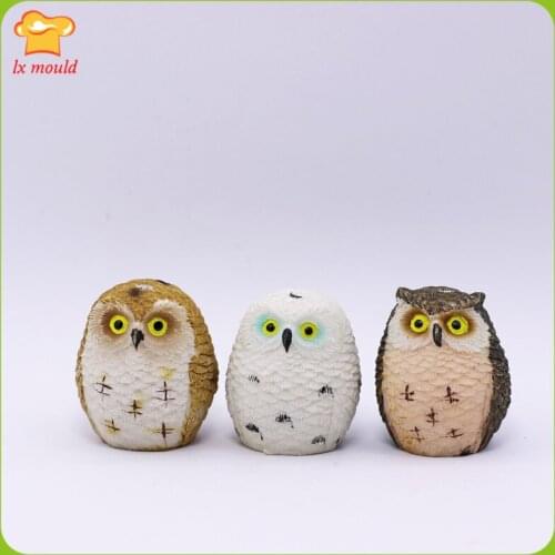 3D Mini Owl Silicone Molds Chocolate Fudge Cake Decoration Micro-view DIY Tools