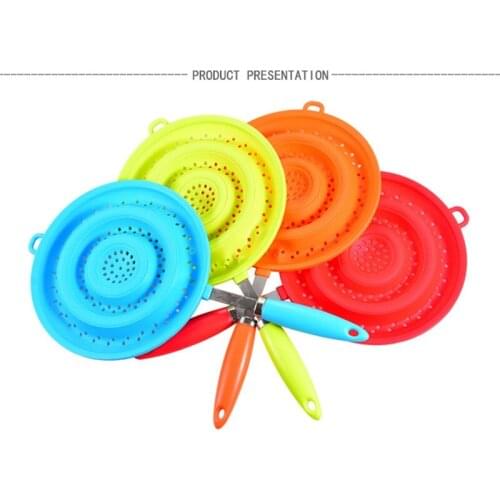 ABZS Silicone Plastic Colander Drain Basket Fruit and Vegetable Foldable Washing Filter Foldable