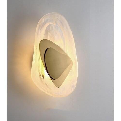 Modern Wall Lamp Led Gold Luxury Sconce Shell Shape Lighting Fixture Indoor Wall Mount Living Bedroom Mirror Aisle Stairs Light