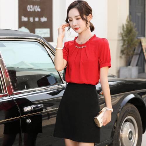 Женские красные рубашки SOWXWV China At AliExpress