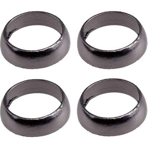 Universal 4Pcs/Set Car Silver Graphite 2" Inner Diameter Exhaust Muffler Pipe to Manifold Gasket Fit For SUV