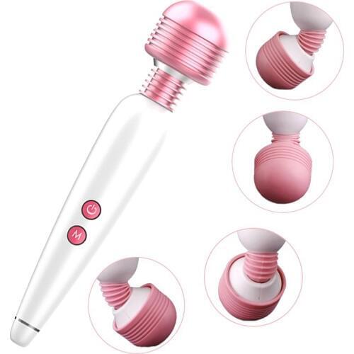 12 Speeds AV Vibrator 360 Rotation Massager Vagina Vibration Clitoris Stimulator Adult Dildo Masturbator Better Than Sex