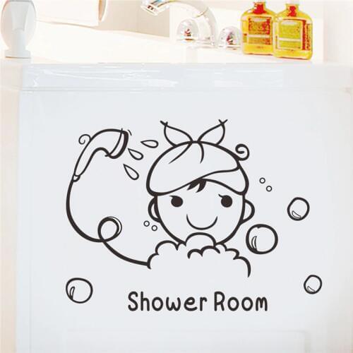 Waterproof Shower Room Bubble Stickers Bathroom Wall Stickers Decals Toilet Sticker