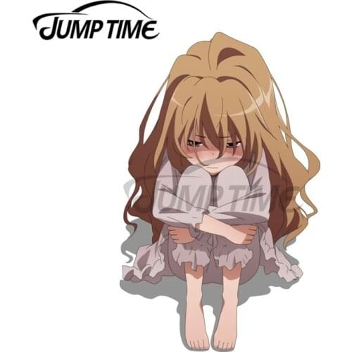 JumpTime 13 x 6.5cm Sad Taiga Aisaka Toradora Decal Trunk Refrigerator Cartoon Car Stickers Waterproof Anime Laotop Decoration