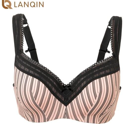 Womens Smooth Full Figure Balconette Bra Push Up Lace Lightly Padded Underwire Plus Size