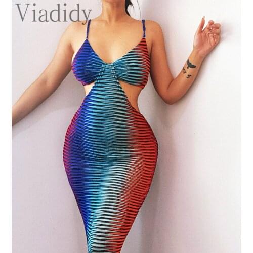 Women Sexy Deep V Neck Hollow Out Sheer Net Open Back Maxi Dress