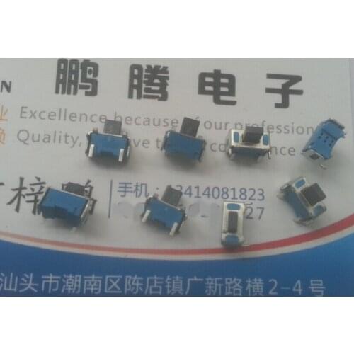 10PCS/lot Original Taiwan touch switch 3.5*6*7mm straight plug 2 feet with bracket horizontal braid high temperature resistance