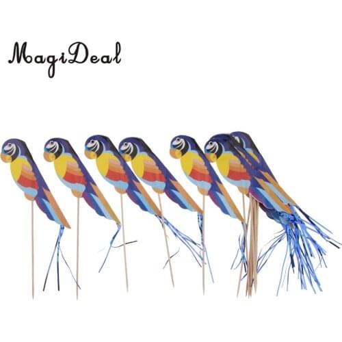 100pcs Foil Parrot Fruit Sticks Cocktail Picks Party Table Decoration