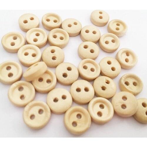 100 Piece Per Pack 2 Holes Wood Buttons Sewing Scrapbooking Round Handmade Buttons DIY Decor Craft