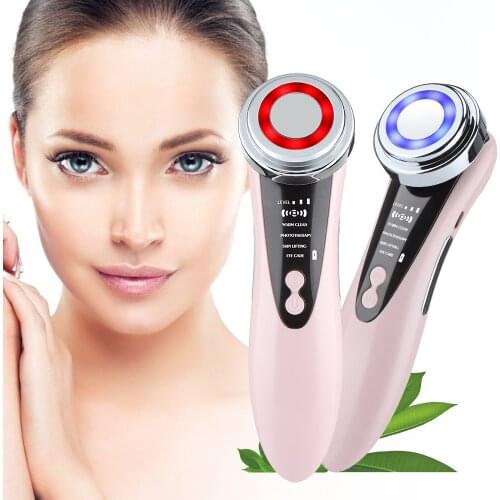4 in 1 Color Light Electric Facial Massage Face Lift Skin Care Warm Cleansing Anti Aging Lifting Tighten Face Skin Care Tools
