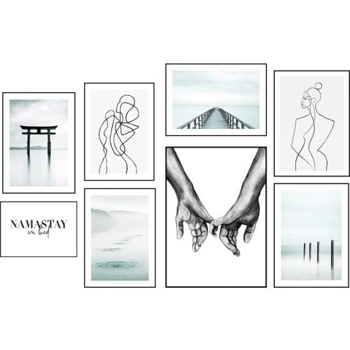 Adventurer Gallery Wall GreenInterior Nature Posters Landscape Canvas Painting Print Wall Art Picture For Living Room Home Decor