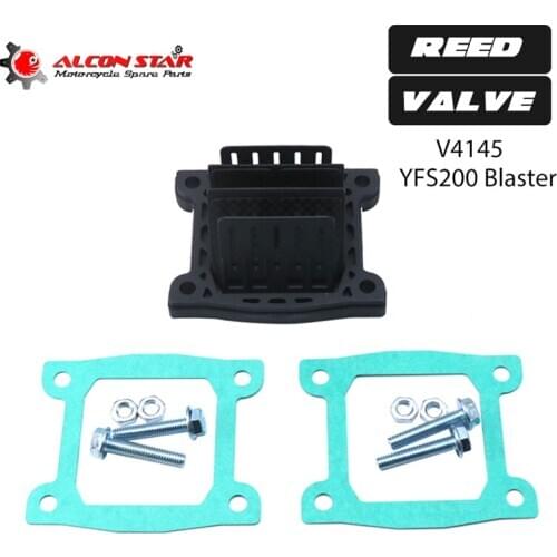 Alconstar- YFS200 Blaster Carbon Fiber Motorcycle Intake Reed Valve Kit System V4145 For Yamaha YFS200 Blaster 1988-2006 Racing
