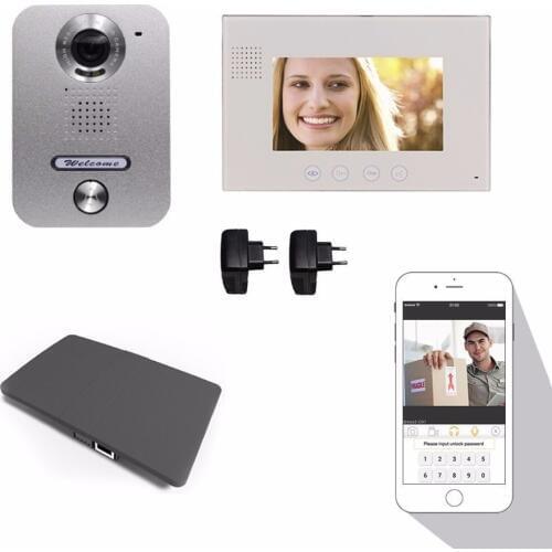 Wireless WiFi IP Video Doorphone Metal Waterproof HD Camera Video Doorbell Intercom System with 7 inch LCD Monitor 700TVL