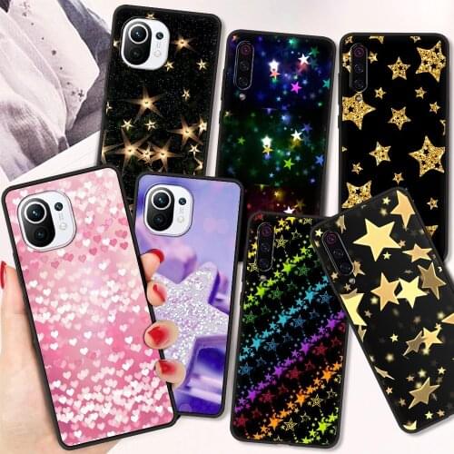 Shining Stars Fundas Shockproof Case For Xiaomi Poco X3 NFC M3 Pro Bag TPU Soft Cover For Redmi 9T 11 Note 10 10T Lite 5G Shell