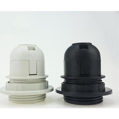 Edison Screw ES E27 Light Bulb Lamp Holder Base Black White Pendant Cap Socket
