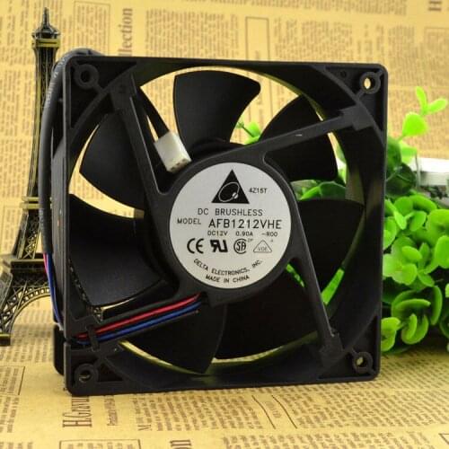 The Delta AFB1212VHE 12038 12V 0.90A 12cm Double ball bearing fan free shipping