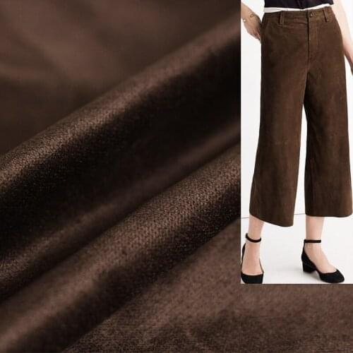 White waxberry Coffee Elastic Velveteen Cotton Fabrics Garment Material Women Pants Windcoat Sewing DIY Cloth Freeshipping
