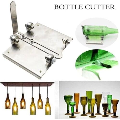 DIY Glass Bottle Cutter Adjustable Sizes Metal Glassbottle Cut Machine for Crafting Wine Bottles Household Cutting Tool