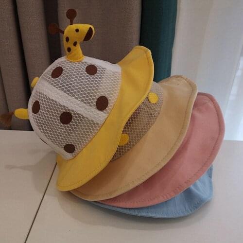 Newborn Baby Hat Cotton Cute Animal Giraffe Sun Hat Fisherman Hat Newborn Photography Props Gift