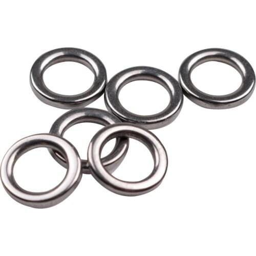 MAGBLUE 20pcs/lot Fishing Solid Ring 304 Stainless steel solid seamless single connecting ring fishing hook lures Accessories