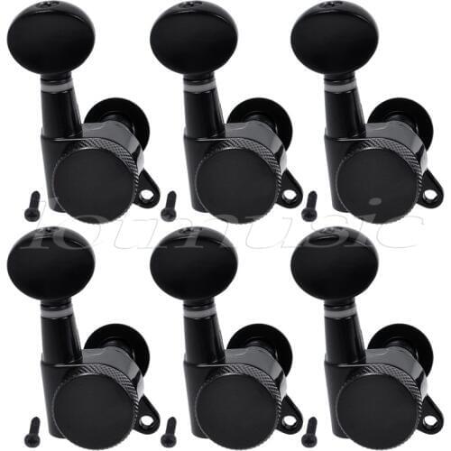 Guitar String Tuning Pegs Locking Tuners Keys Machine Heads For Fender Parts 6R black