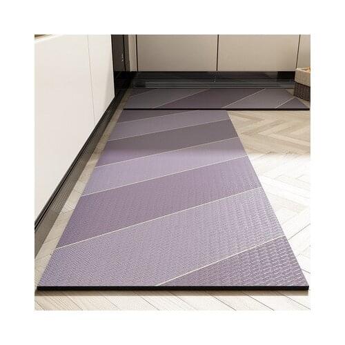 Kitchen floor mat can be wiped and cleaned free PVC household dirt resistant, waterproof, oil resistant, antiskid mat, foot mat