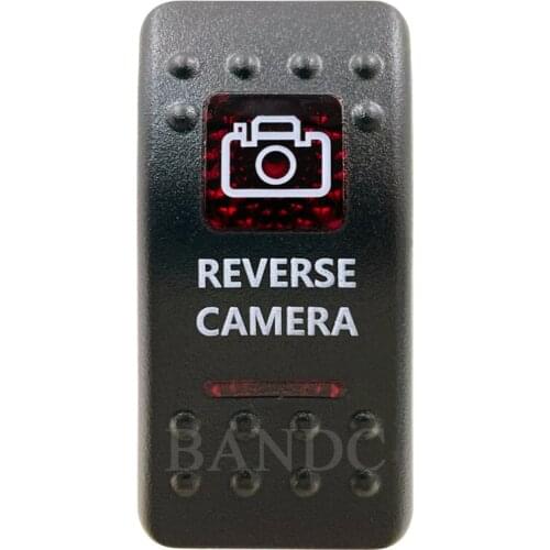 Cover Cap Only！REVERSE CAMERA Rocker Switch Cover Cap Red Window Labeled for Boat ARB Carling NARVA Control Cap Accessories