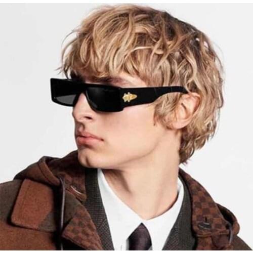 Square Statement Sunglasses Women Luxury Brand Designer Trending Products 2021 Decorative Rectangle Sunglasses Uv400 Black