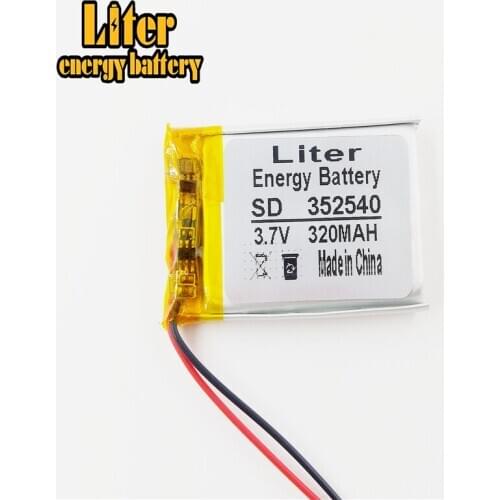 Li-Tablet polymer battery 352540 3.7v 320mAh Lithium Tablet polymer battery Rechargeable Battery Good Quality OEM For GPS