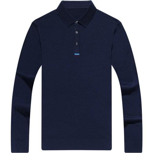 Mens Collar Sweater 2020 New Autumn Long Sleeve Wool Knitted Pullovers Brand Clothing