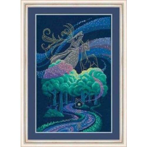 Magic forest patterns counted 11CT 14CT Cross Stitch Set DIY Chinese Cross-stitch Kits Embroidery Needlework Home Deco