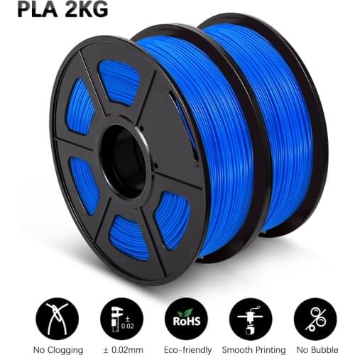 GOHIGH PLA Material 2 Rolls 1.75MM 1kg/2.2lbs 3D Printer Refills Materials Non-toxic for RepRap