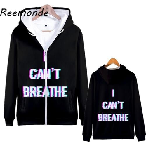 New I Can't Breathe Hooded Sweater Men 3D Pint Pullover Coat Protest Zipper Hoodies Sweatshirts Women Tracksuit Clothing