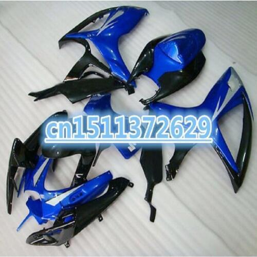 Dor-blue black silver for GSX R600 R750 06-07 GSXR 600 750 GSXR600 GSXR750 GSX-R600 GSX-R750 K6 06 07 2006 2007 fairing kit