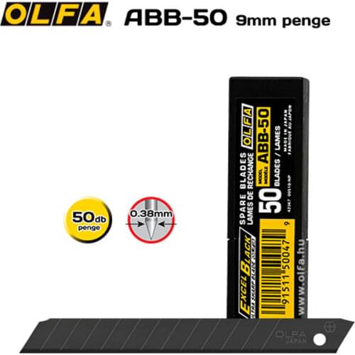 Olfa ABB-50 9mm UltraSharp Black Snap-Off Blade 50-Pack for Vinyl Vehicle Car Wraps Decals