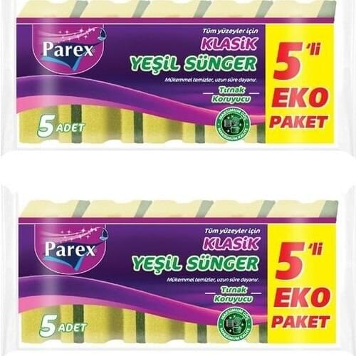 Parex-Dish-Classic Green Sponge-10 PC