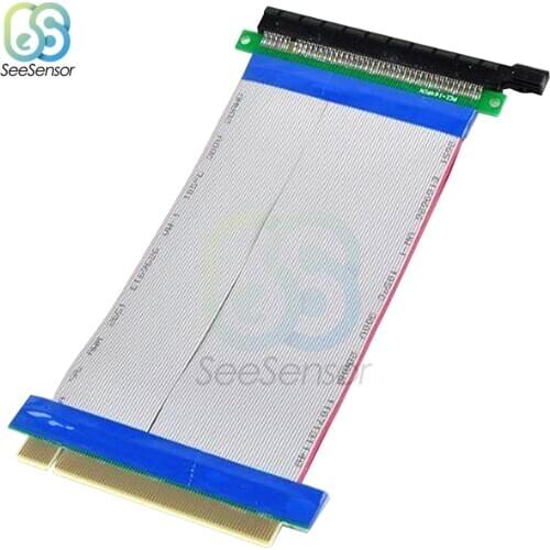 PCIe 16X PCI Express PCI-E 16X to 16X Slot Riser Card Extender Extension Ribbon Adapter Flexible Cable
