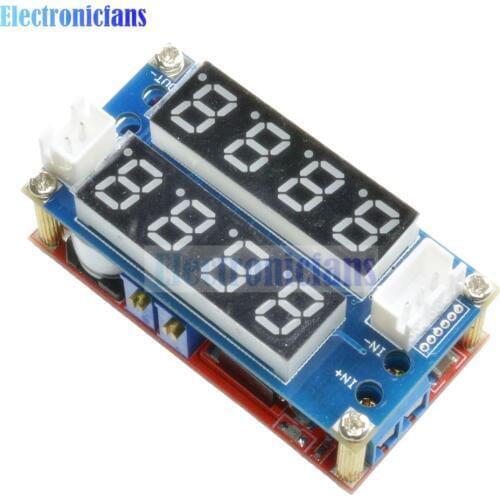 Max 5A Adjustable CC CV Step-Down Charge Module Digital Voltmeter Ammeter Display LED Driver for Arduino