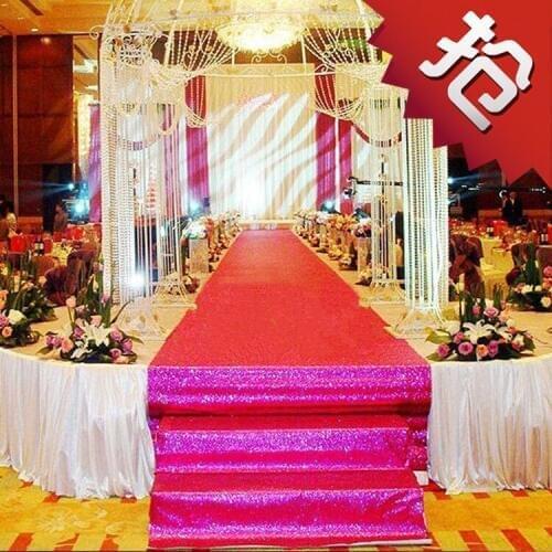 10MTR wedding pearl carpet T stage Shiny Large Red Carpet Hollywood Party Decoration Wedding Party Aisle Floor Runner