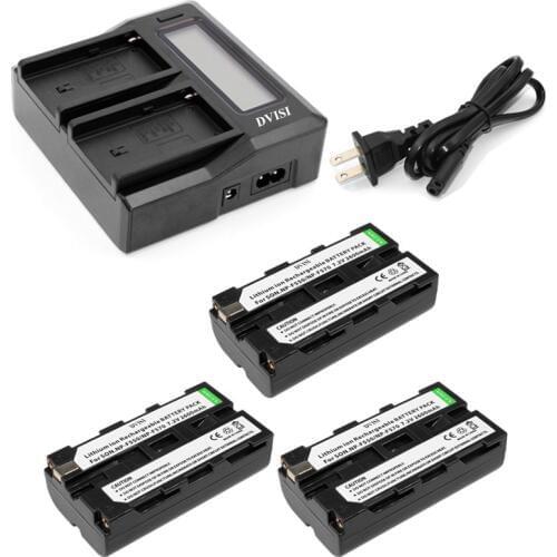 Ultra Fast 3X faster Dual Charger with 3pcs 2600mAh NP-F550 NP-F530 NP-F570 Battery for Sony Z1 CCD-SC55 TRV81 DCR-TRV210 FD81