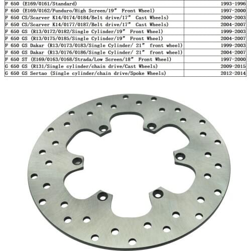 240mm Motorcycle Rear Brake Disc For BMW G650GS 09-15 F650 1993-2000 F650GS Daker 99-07 F650CS 00-07 F650GS 99-07 F650ST 97-00